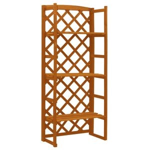 vidaXL Planter | Orange | Solid firwood | 140 cm tall | Planter | Rectangular
