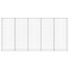vidaXL Gabion Wall with Covers Galvanised Steel 300x30x150 cm