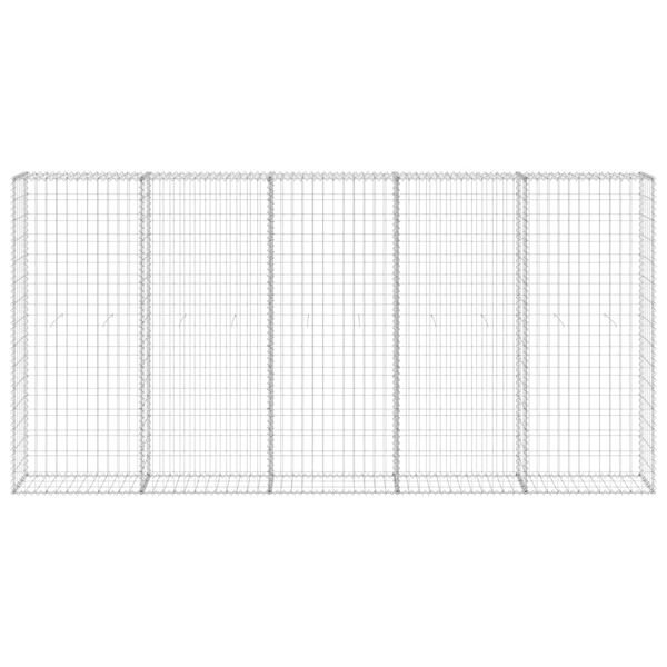 vidaXL Gabion Wall with Covers Galvanised Steel 300x30x150 cm