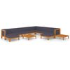 vidaXL 12 Piece Garden Lounge Set with Cushions Solid Acacia Wood