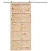 vidaXL Barn Door Brown 100 x 2.5 x 208 cm Solid Pine Wood