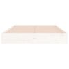 vidaXL Bed Frame without Mattress White Solid Wood 150x200 cm King Size King Size