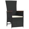 vidaXL 9 Piece Garden Dining Set with Cushions Black Poly Rattan