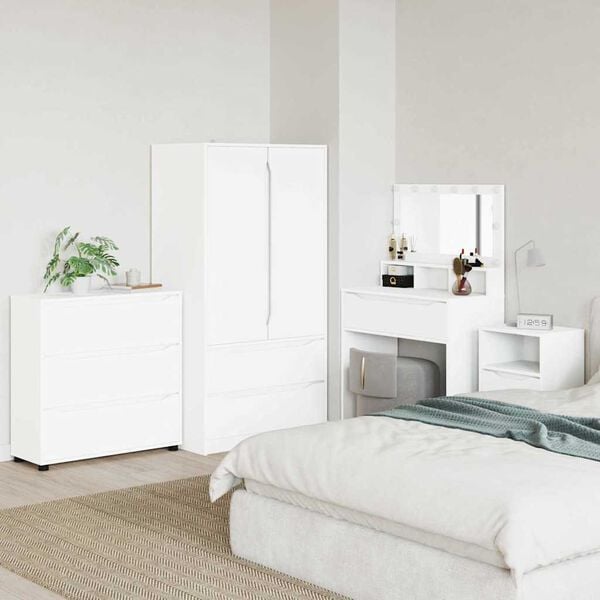 vidaXL Storage Cabinet High Gloss White 80 x 48 x 57 cm