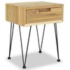 vidaXL Bedside Cabinets 2 pcs 40x30x50 cm Solid Teak