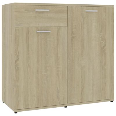 vidaXL Sideboard Sonoma Oak 80x36x75 cm Engineered Wood