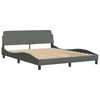 vidaXL Bed Frame "Dover" Dark Grey 152x203 cm Queen Fabric
