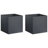 vidaXL Garden Planter 2 pcs Anthracite 35 x 35 x 35 cm