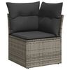 vidaXL 8 Piece Garden Sofa Set with Cushions Grey Poly Rattan