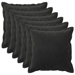 vidaXL Cushion with Pillow HOUTEN 6 pcs Black Velvet