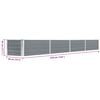 vidaXL Garden Raised Bed Galvanised Steel 320x40x45 cm Grey