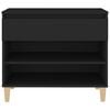 vidaXL Shoe Cabinet Black 70x36x60 cm Engineered Wood