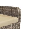 vidaXL Garden Chair with Footstool Light Brown Poly Rattan