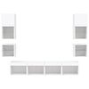 vidaXL 8 Piece TV Wall Units with LED White Engineered Wood