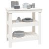 vidaXL Work Bench White 78.5x50x80 cm Solid Wood Pine