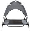 vidaXL Dog Bed with Canopy Anthracite Oxford Fabric and Steel