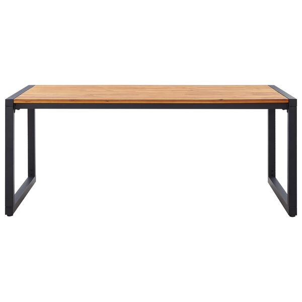 vidaXL 5 Piece Outdoor Dining Set Solid Acacia Wood and PVC Rattan