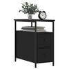 vidaXL Bedside Cabinet Black 30x60x60 cm Engineered Wood