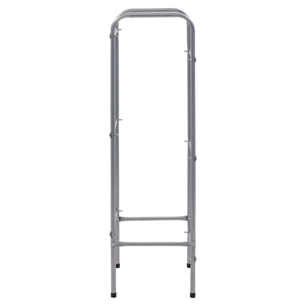 vidaXL Storage Shelf for 3 Crates Silver 50x33x116 cm Steel