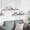 vidaXL Picture Frame Ledge Shelves 2 pcs Grey 80x9x3 cm MDF