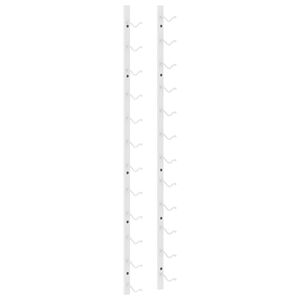 vidaXL Wall Mounted Wine Rack for 12 Bottles White Iron