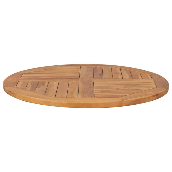 vidaXL Table Top Solid Teak Wood Round 2.5 cm 80 cm