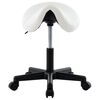 vidaXL Work Stool White Faux Leather