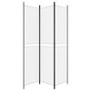 vidaXL 3-Panel Room Divider White 150x220 cm Fabric