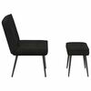 vidaXL Relaxing Chair with Stool Black Velvet