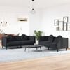vidaXL 2 Piece Sofa Set with Pillows Black Velvet