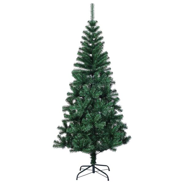 vidaXL Artificial Christmas Tree with Iridescent Tips Green 120 cm PVC