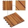 vidaXL Decking Tile 10 pcs Brown 30 x 30 cm Acacia Hardwood