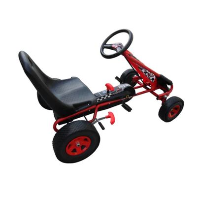 vidaXL Children Pedal Go Kart Red