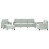 vidaXL 4 Piece Sofa Set Light Grey Velvet