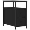 vidaXL Bedside Cabinets 2 pcs Black 30x60x60 cm Engineered Wood