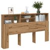 vidaXL Headboard Cabinet Artisan Oak 180x19x103.5 cm Engineered Wood