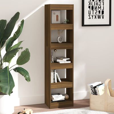 vidaXL Book Cabinet/Room Divider Brown Oak 40x30x166 cm