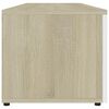 vidaXL TV Cabinet White and Sonoma Oak 120x34x30 cm Engineered Wood