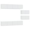 vidaXL 4 Piece TV Cabinet Set White Engineered Wood