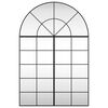 vidaXL Wall Mirror Black 100x150 cm Arch Iron
