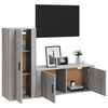 vidaXL 2 Piece TV Cabinet Set Grey Sonoma Engineered Wood