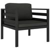 vidaXL Single Sofas 2 pcs with Cushions Aluminium Anthracite