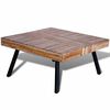 vidaXL Table | Various shades of teak, black | Reclaimed teak wood, painted iron