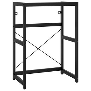 vidaXL Bathroom Washbasin Frame | Black | Powder-coated iron | 59x38x83 cm
