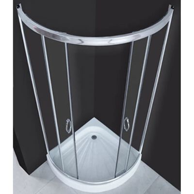 vidaXL Shower Enclosure 80 x 80 cm Curved