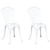 vidaXL Garden Chair 2 pcs White Aluminium