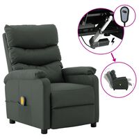 vidaXL Electric Massage Chair Grey Faux Leather