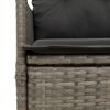 vidaXL 11 Piece Garden Bistro Set with Cushions Grey Poly Rattan