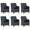 vidaXL 7 Piece Garden Dining Set Dark Grey