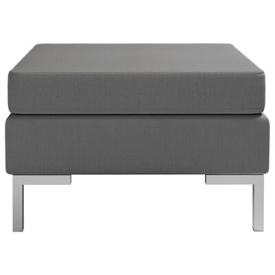 vidaXL Sectional Footrest with Cushion Farbic Dark Grey